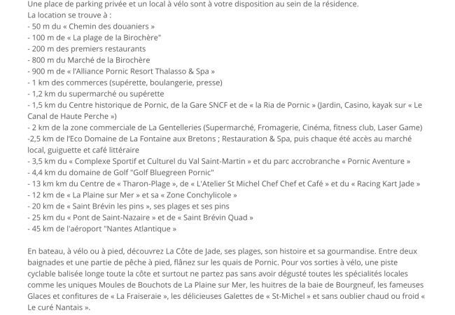 Ferienwohnung in Pornic - Direkt am Meer, in Strandnähe für 4 Personen. Ferienwohnung in Pornic - Direkt am Meer, in Strandnähe für 4 Personen.