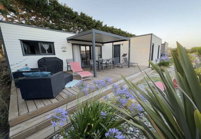 Chalet in Bretignolles-sur-Mer - Chalet für 8 in Wohnanlage mit beheiztem Pool