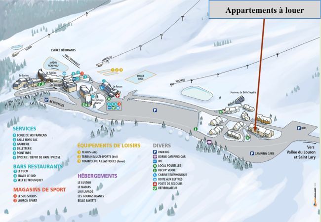 Ferienwohnung in Adervielle-Pouchergues - 280 m von den Pisten entfernt - Wohnung für 6 Pers Ferienwohnung in Adervielle-Pouchergues - 280 m von den Pisten entfernt - Wohnung für 6 Pers