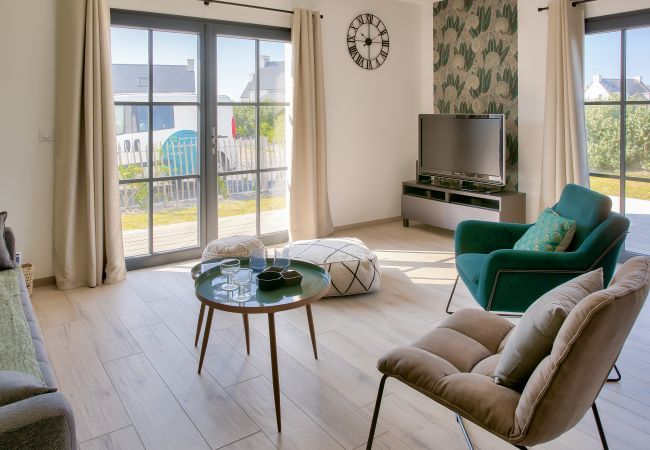 Ferienhaus in Penmarch - Modernes Haus für 6 - 300 m Strand von Pors Carn Ferienhaus in Penmarch - Modernes Haus für 6 - 300 m Strand von Pors Carn