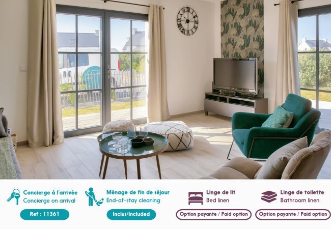 Ferienhaus in Penmarch - Modernes Haus für 6 - 300 m Strand von Pors Carn Ferienhaus in Penmarch - Modernes Haus für 6 - 300 m Strand von Pors Carn