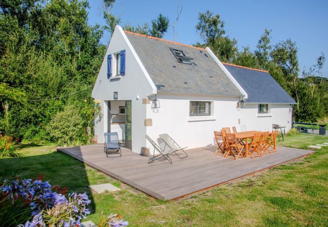 Ferienhaus in Penvénan - Haus 300 m vom Meer entfernt mit Garten