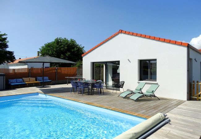 Ferienhaus in Saint-Hilaire-de-Riez - Haus 6 mit beheiztem Pool in St-Hilaire