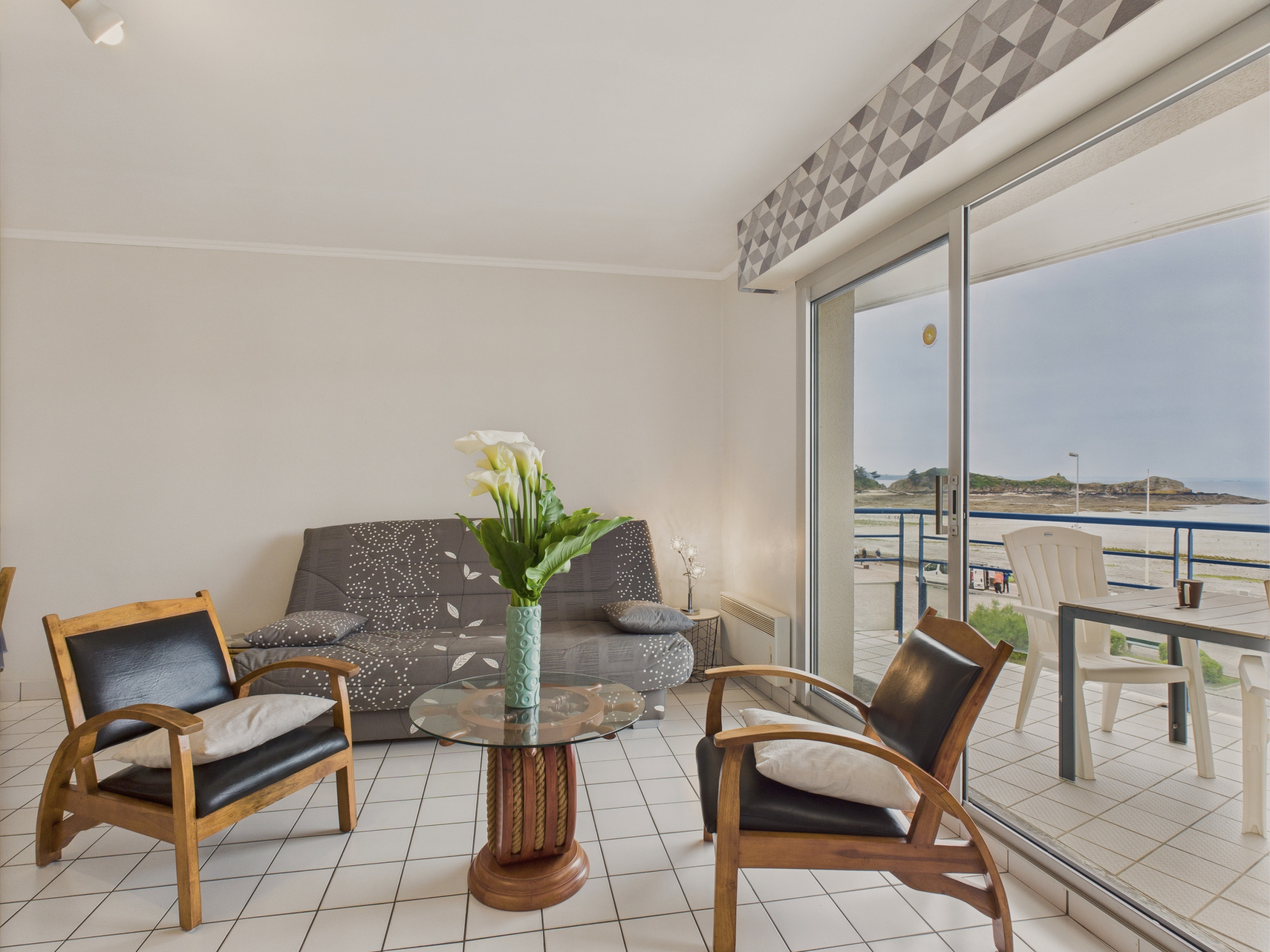  in Erquy - Meerblick – 25 m zum Strand, für 4 Pers 