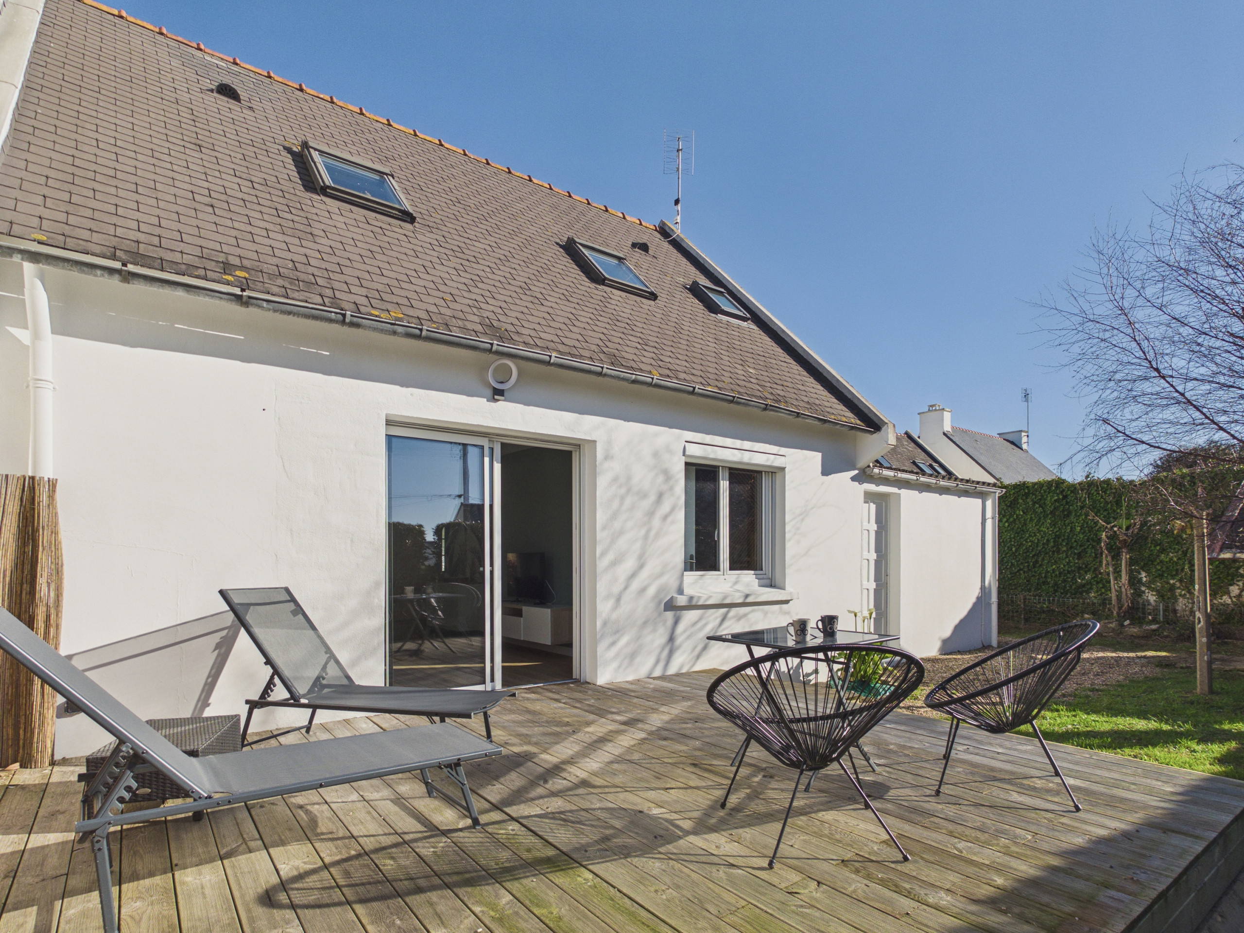  in Treffiagat - Strand zu Fuß erreichbar – Haus für 6 mit Veranda