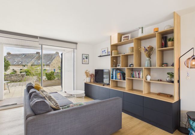 Ferienhaus in Arzon - Meerblick für 6 mit Garten, 150 m vom Strand
