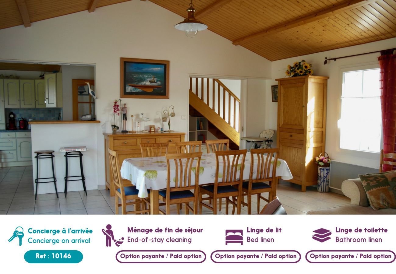 Ferienhaus in La Guérinière - 800m zum Strand - Haus 6 Erwachsene - 2 Kinder