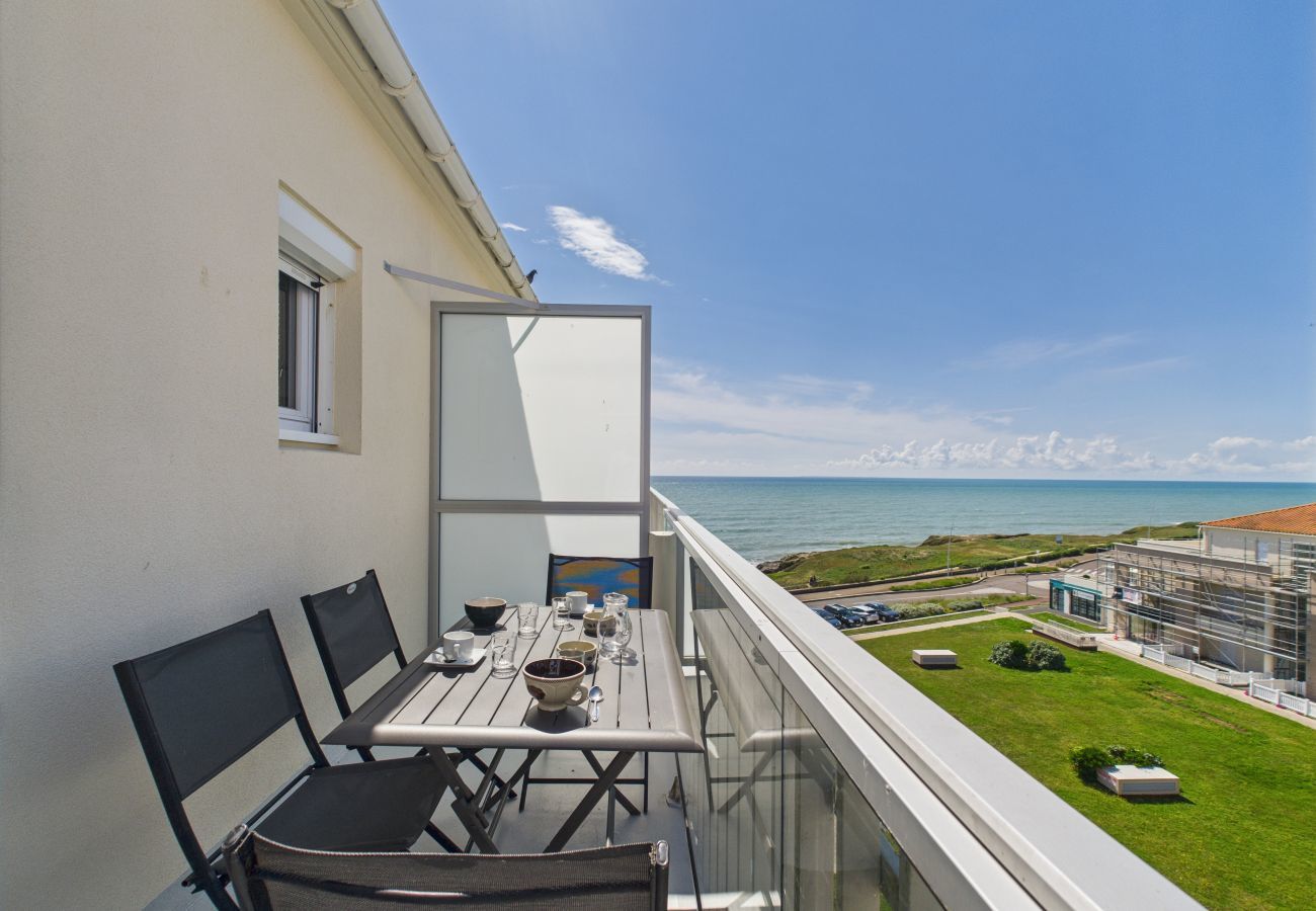 Ferienwohnung in Saint-Hilaire-de-Riez - Wohnung für 5 mit Meerblick