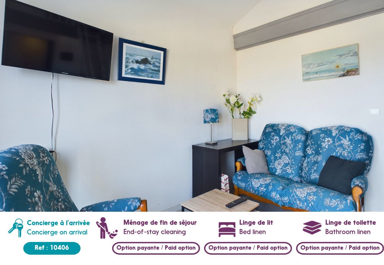Ferienwohnung in Saint-Hilaire-de-Riez - Wohnung für 5 mit Meerblick