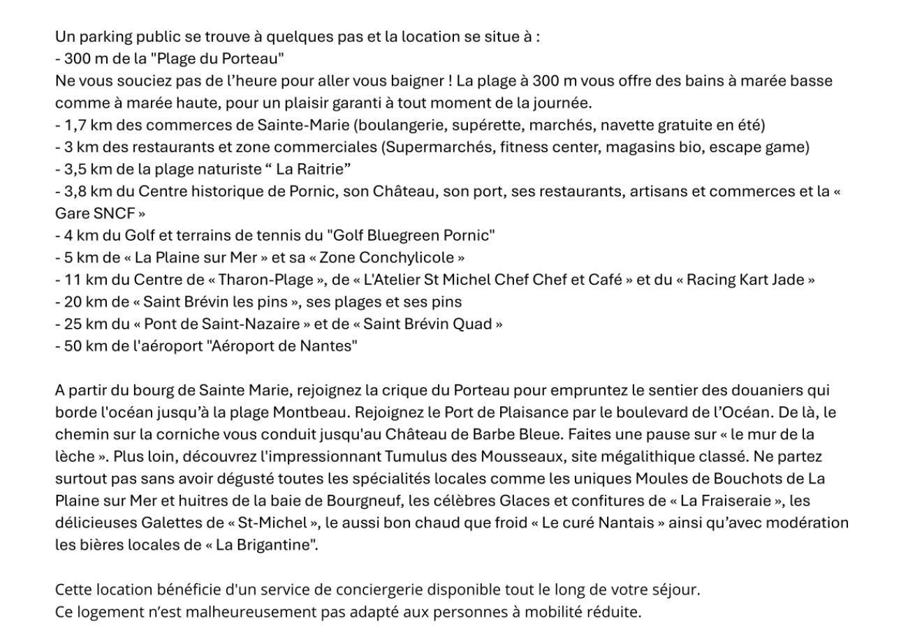 Ferienwohnung in Pornic -  Apartment 300 m vom Strand Ste Marie S/Mer entfernt