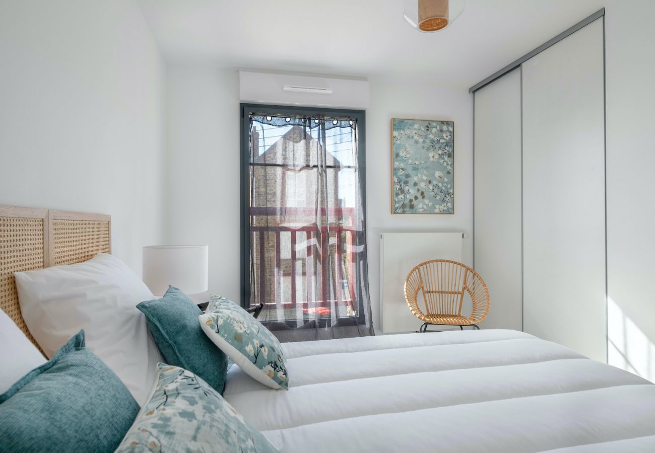 Ferienwohnung in Pléneuf-Val-André - Schöne Wohnung mit Meerblick für 8
