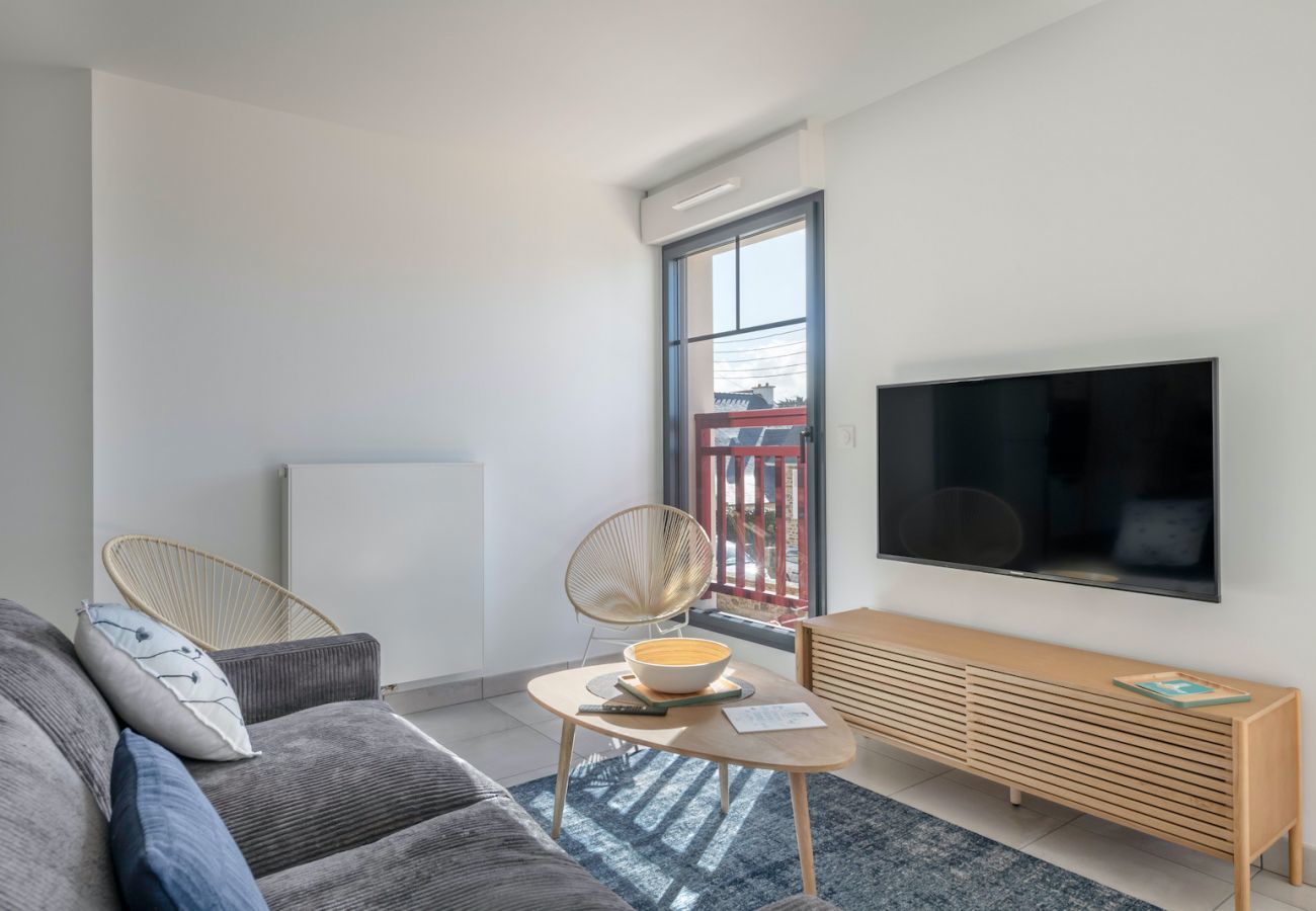 Ferienwohnung in Pléneuf-Val-André - Schöne Wohnung mit Meerblick für 8