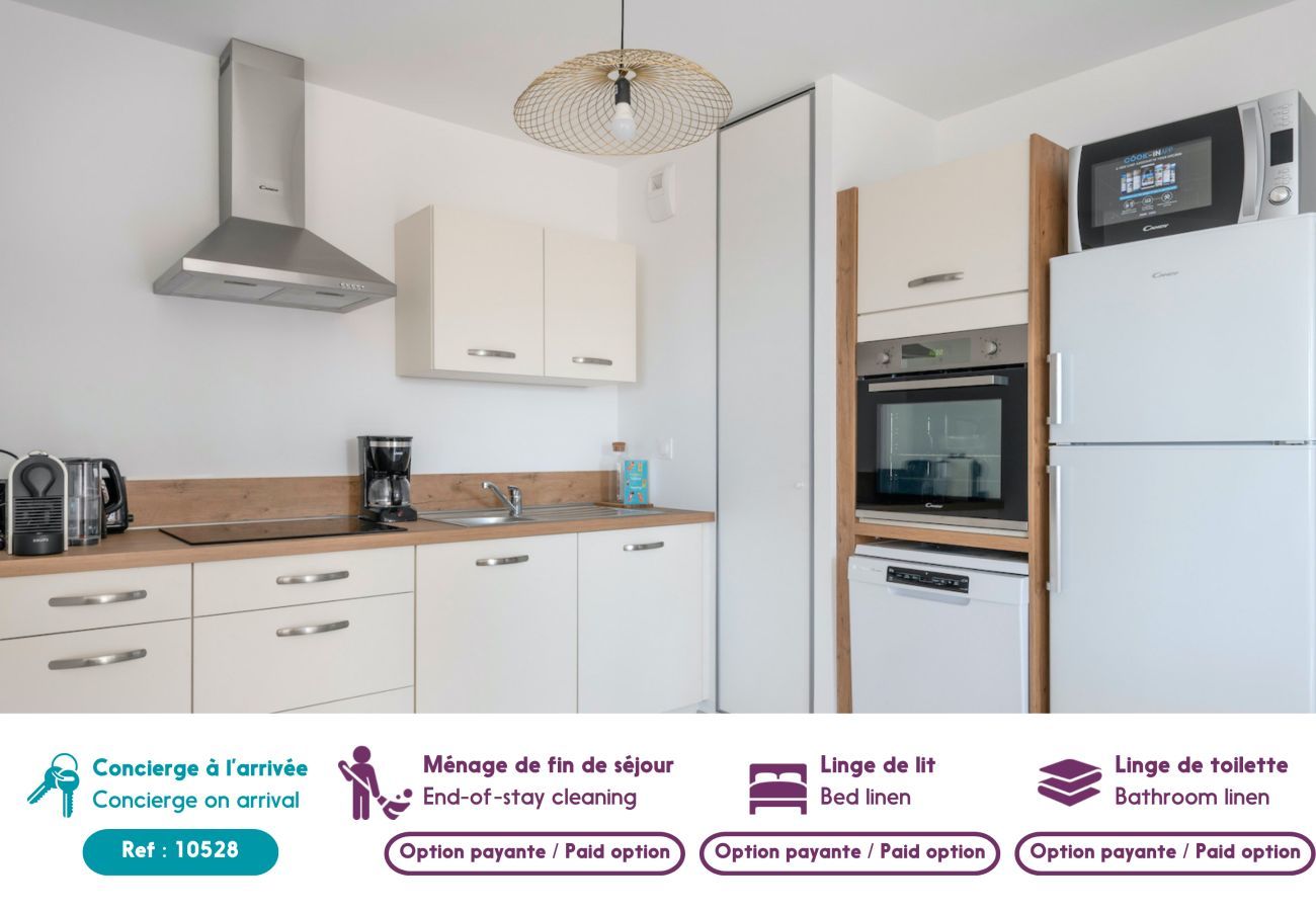 Ferienwohnung in Pléneuf-Val-André - Schöne Wohnung mit Meerblick für 8