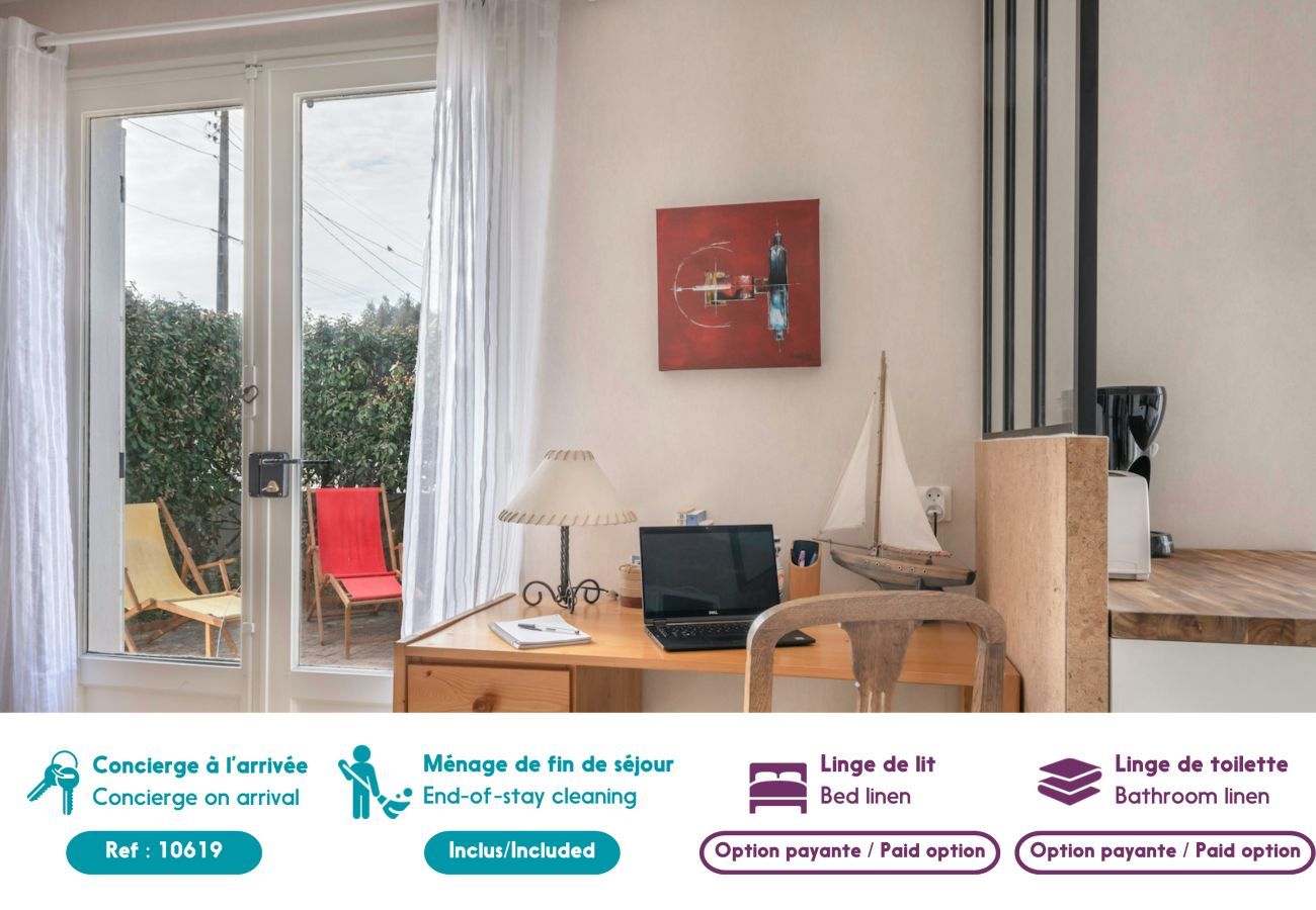 Ferienhaus in Saint-Michel-Chef-Chef - Haus mit Garten 140m vom Strand entfernt