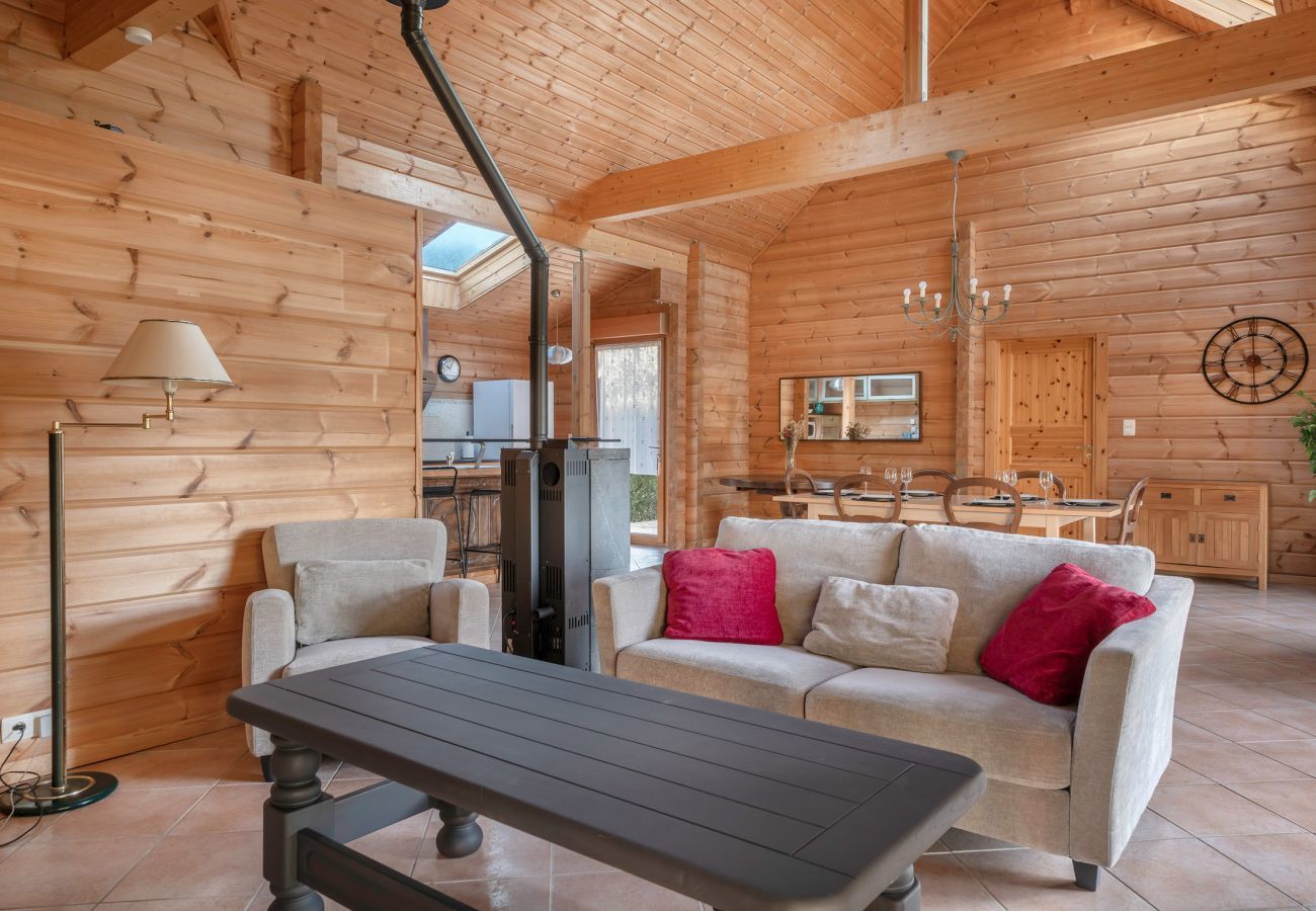 Ferienhaus in Sarzeau - Gemütliches Wohnzimmer, Holzhaus für 8