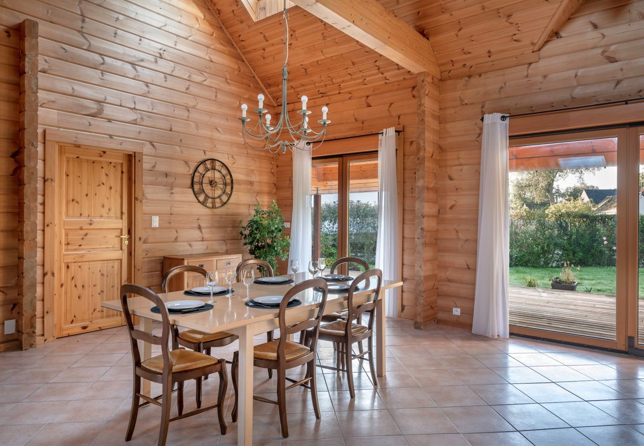 Ferienhaus in Sarzeau - Gemütliches Wohnzimmer, Holzhaus für 8
