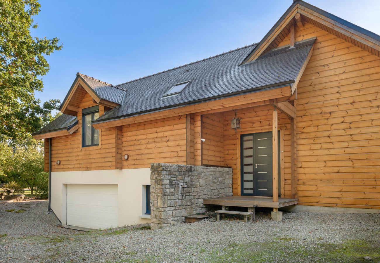 Ferienhaus in Sarzeau - Gemütliches Wohnzimmer, Holzhaus für 8