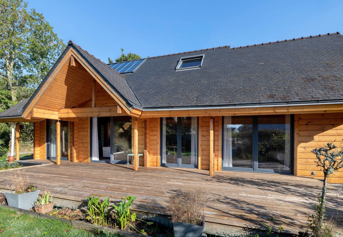 Ferienhaus in Sarzeau - Gemütliches Wohnzimmer, Holzhaus für 8