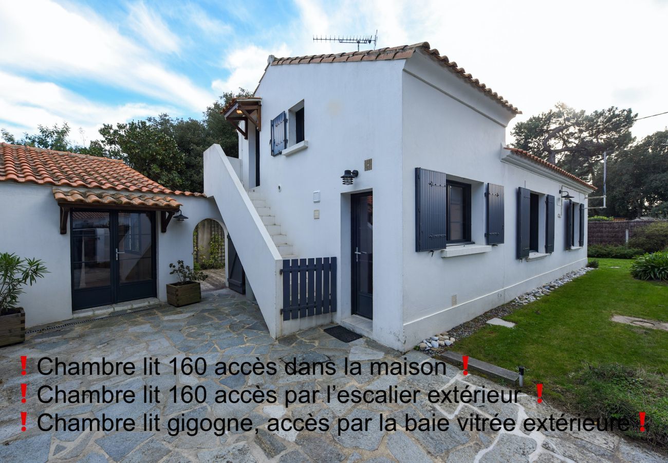 Ferienhaus in Noirmoutier-en-l´Ile - 550m zum Strand von La Clère - Haus für 6