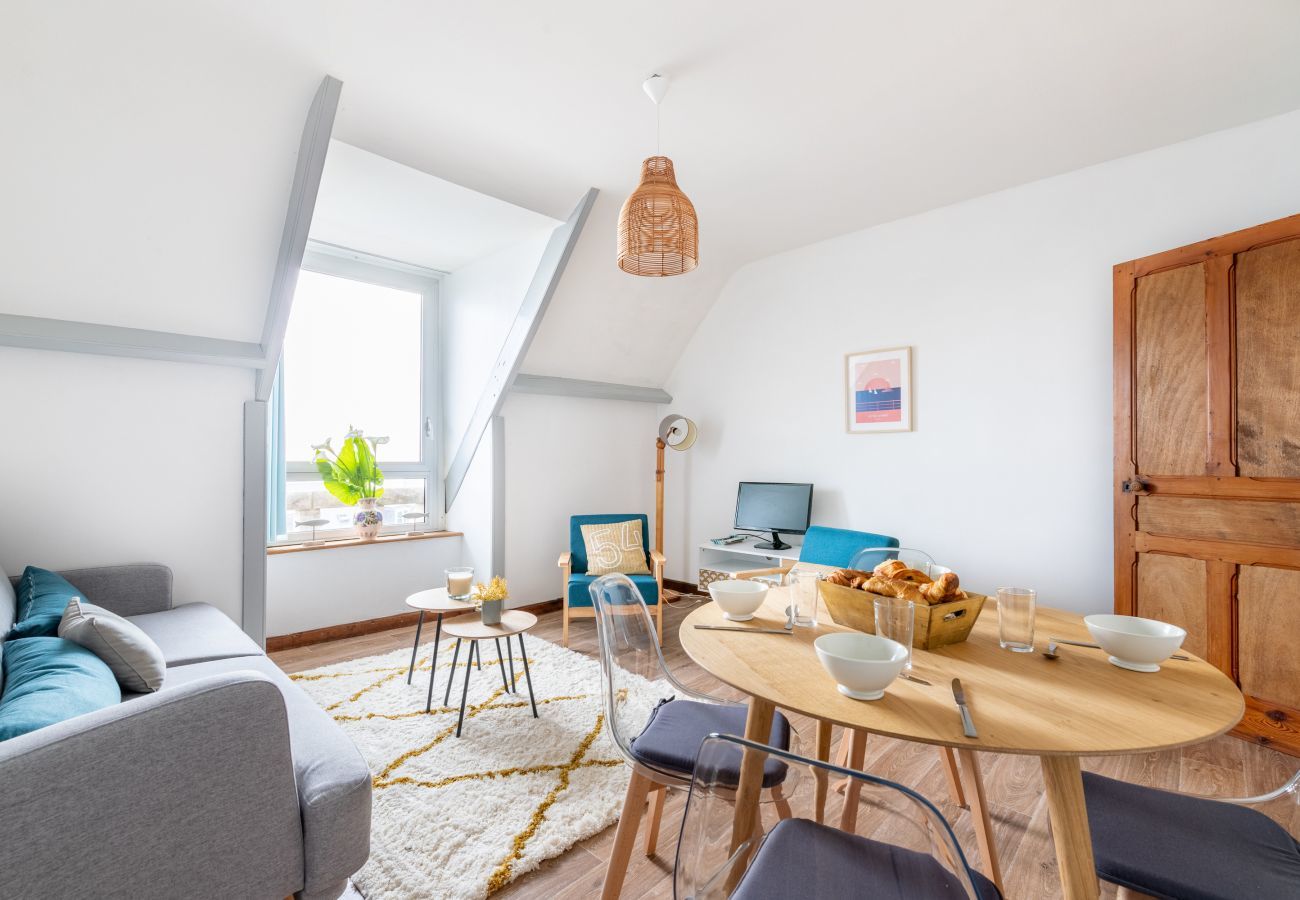 Ferienwohnung in Pléneuf-Val-André - 50m vom Strand entfernt, Wohnung mit Meerblick
