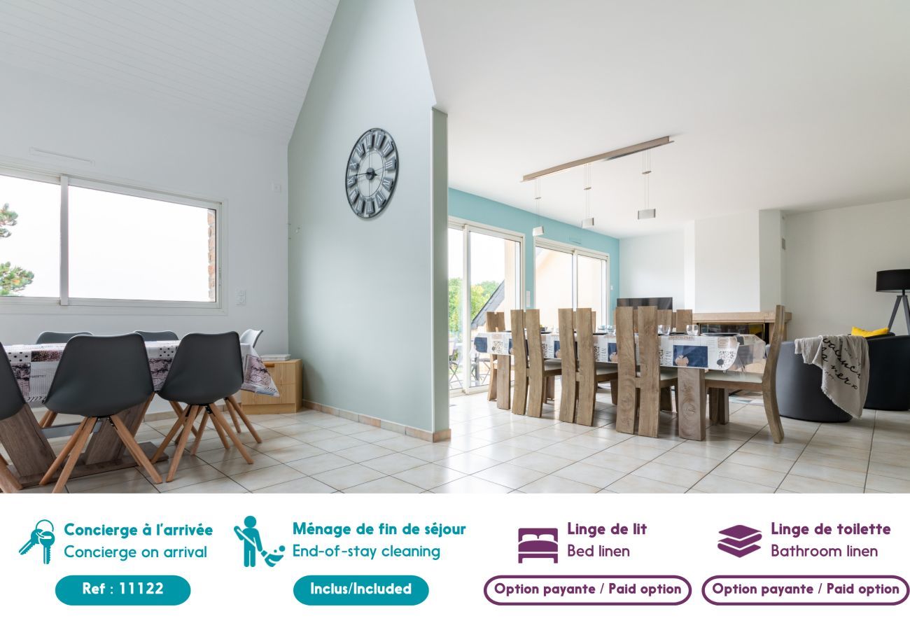 Ferienhaus in Arzon - Buntes Haus mit Whirlpool - 300m zum Strand