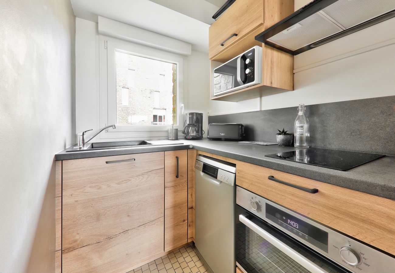 Ferienwohnung in Arzon - Apartment mit Meerblick, am Fuße der Strände