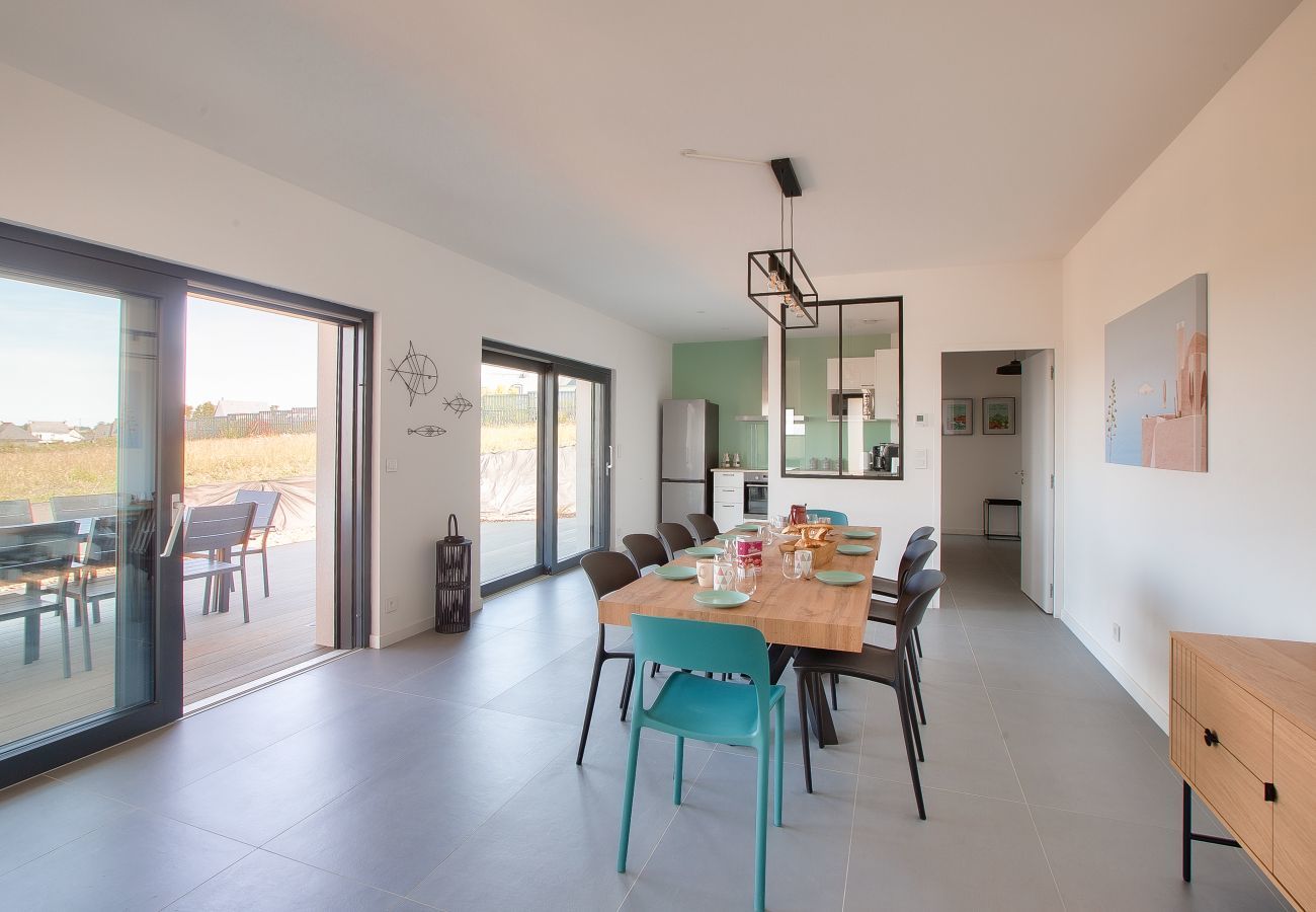 Ferienhaus in Pléneuf-Val-André - Neue Villa mit Pool Meerblick für 9