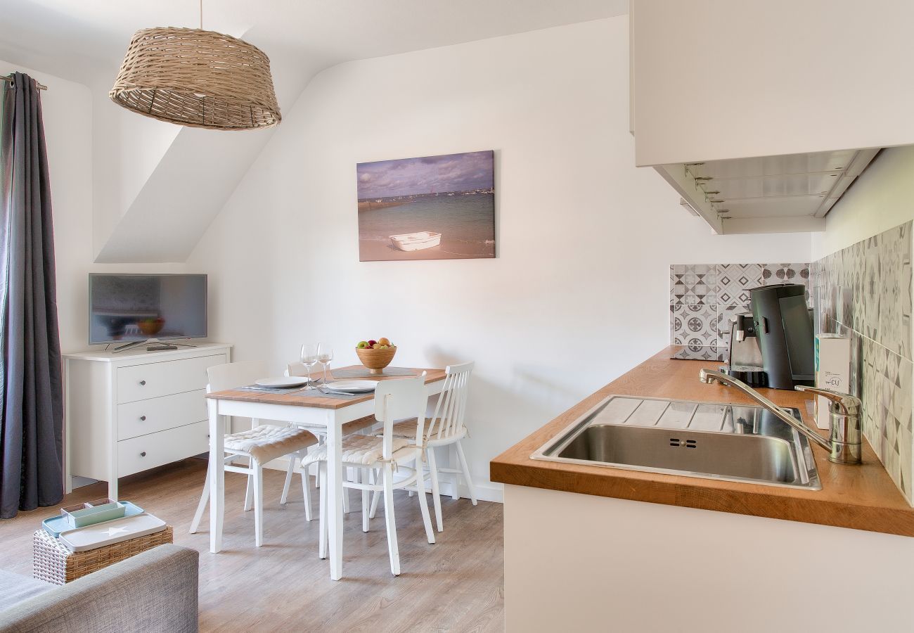 Ferienwohnung in Fouesnant - 400 m Strand Cale de Beg Meil, Kokon für 2 Personen