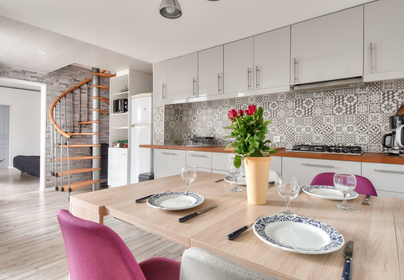 Ferienhaus in La Barre-de-Monts - Haus für 7, 100m bis zum Strand - Garten