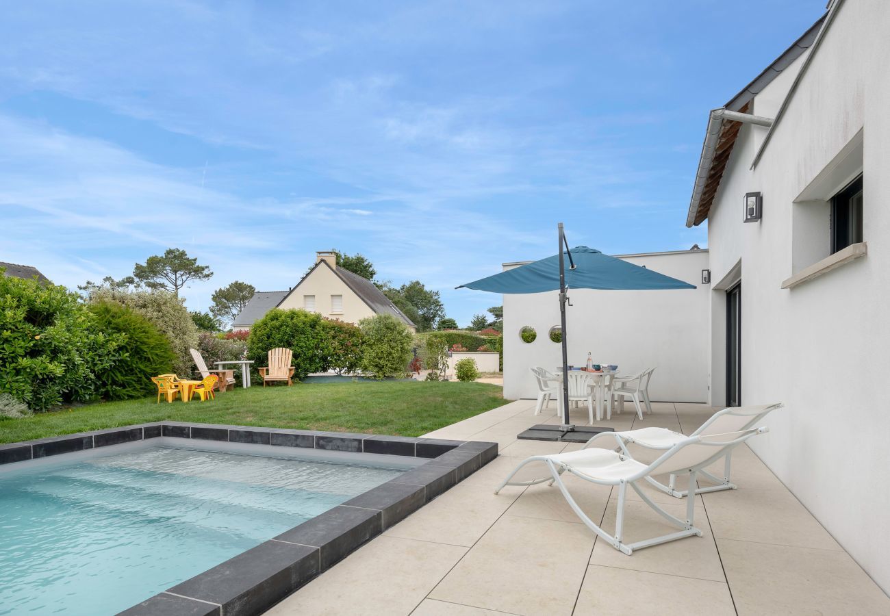 Ferienhaus in Sarzeau - Haus für 6 - Beheiztes Schwimmbad - 700m Strand