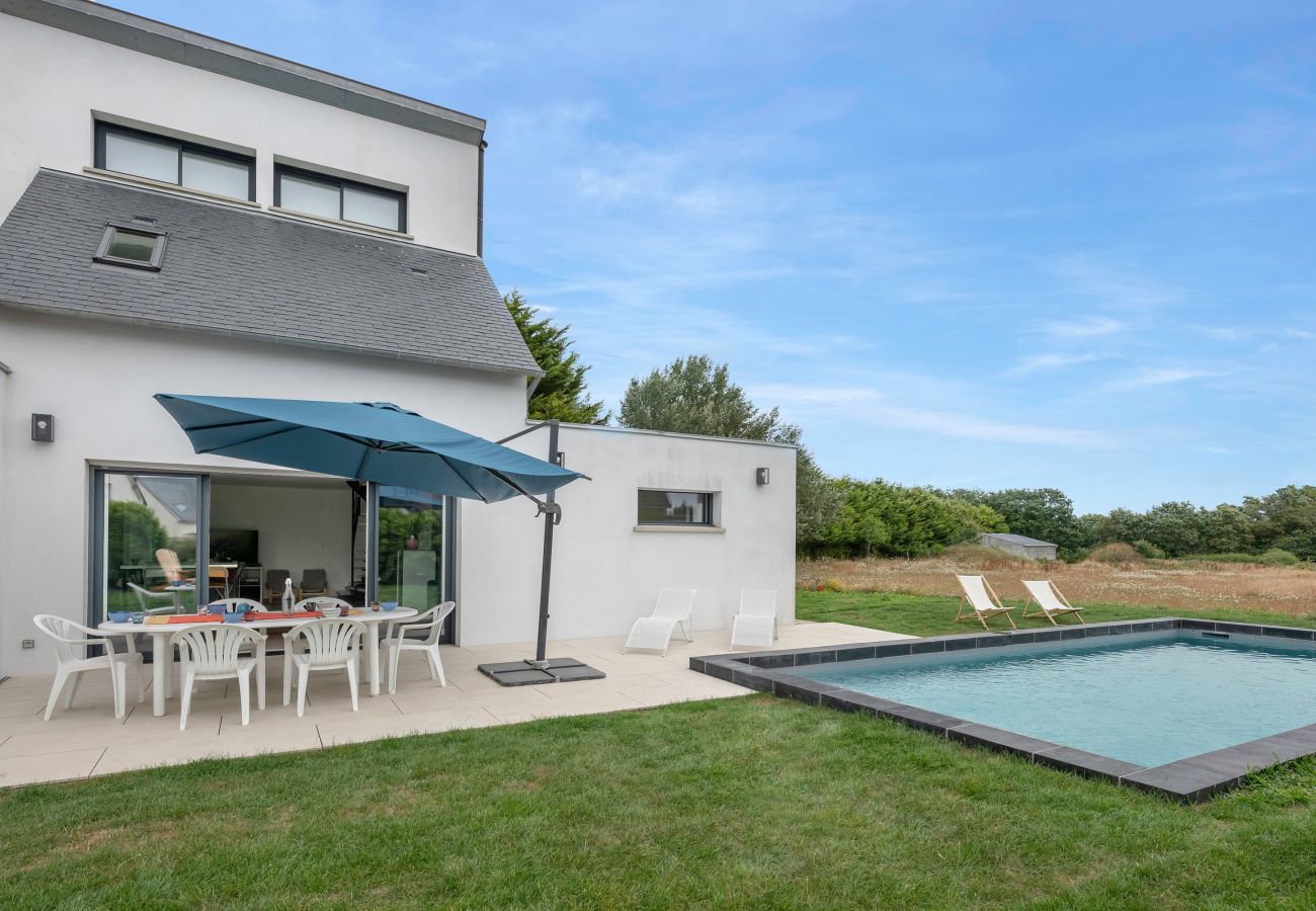 Ferienhaus in Sarzeau - Haus für 6 - Beheiztes Schwimmbad - 700m Strand