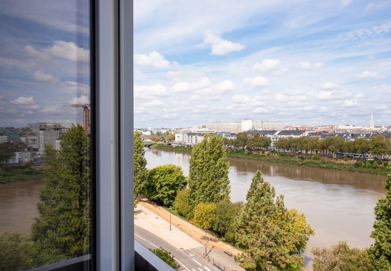 Ferienwohnung in Nantes - Ausflug auf die Île de Nantes, Blick auf die Loire