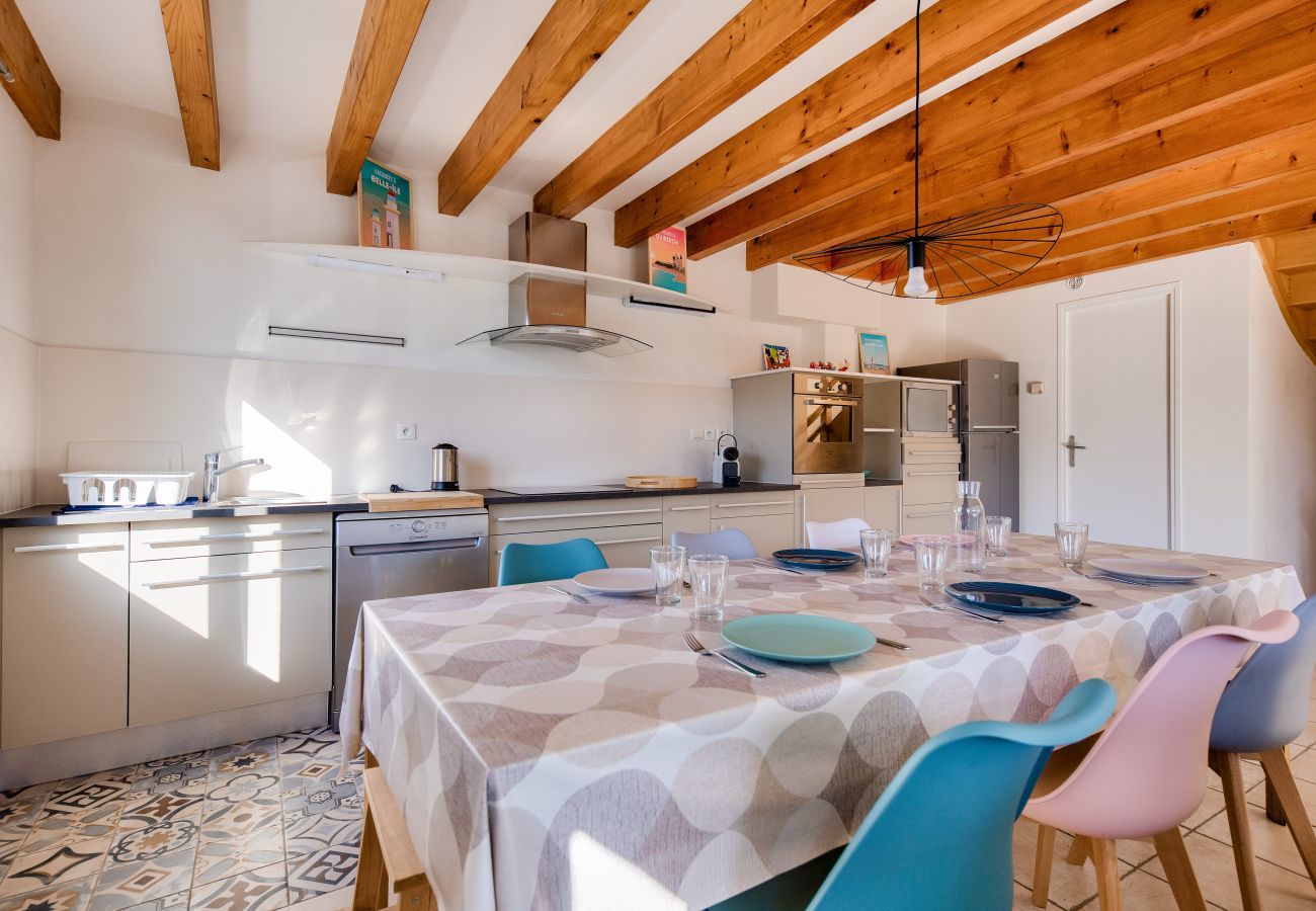 Ferienhaus in Saint-Pierre-Quiberon - Meerblick - Haus für 7 mit Balkon