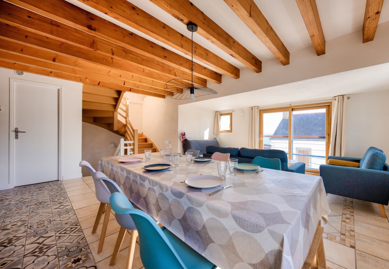 Ferienhaus in Saint-Pierre-Quiberon - Meerblick - Haus f&amp;amp;amp;amp;amp;amp;uuml;r 7 mit Balkon