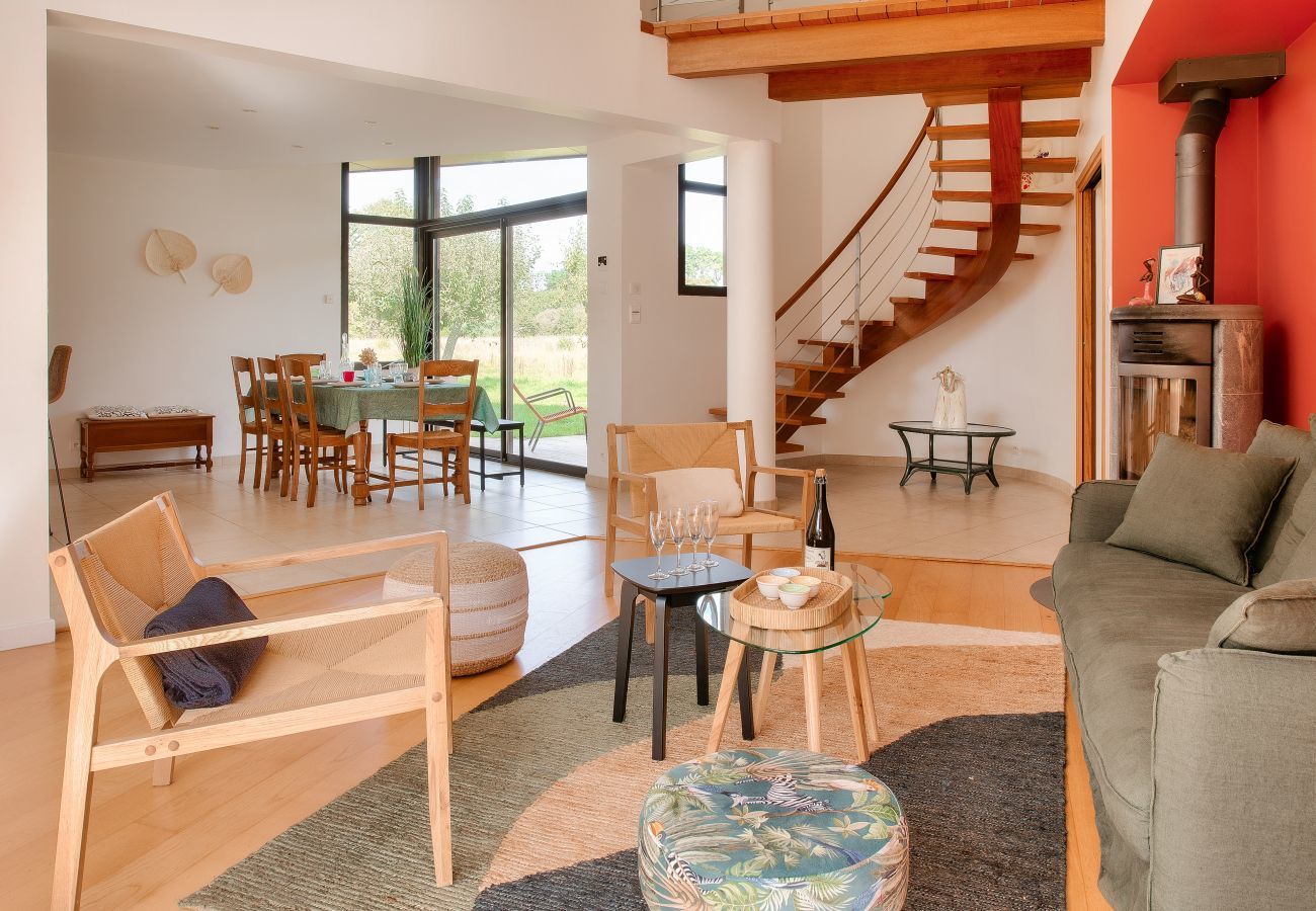 Ferienhaus in Fouesnant - Garten mit Pool- 1km von Strand- Für 8