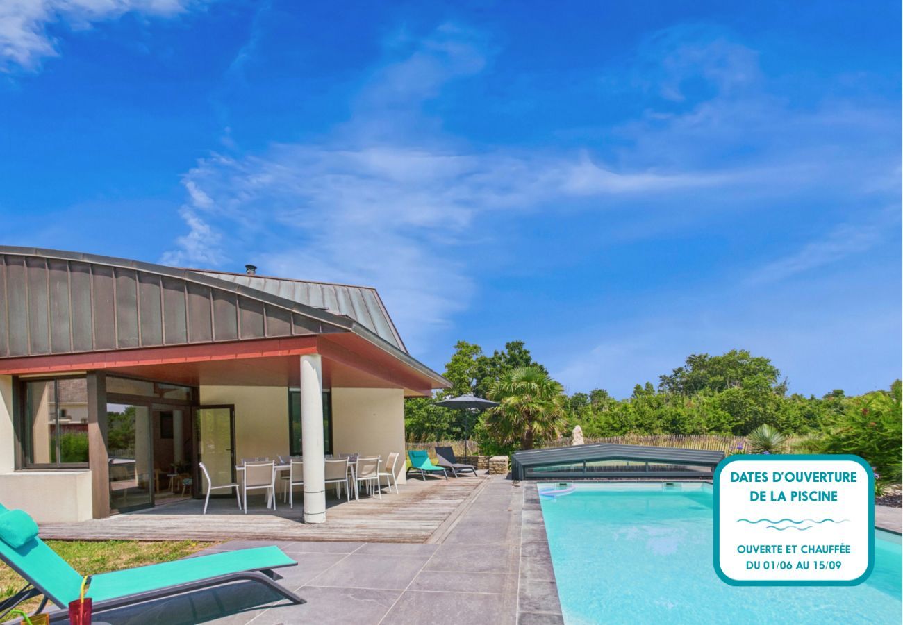 Ferienhaus in Fouesnant - Garten mit Pool- 1km von Strand- Für 8