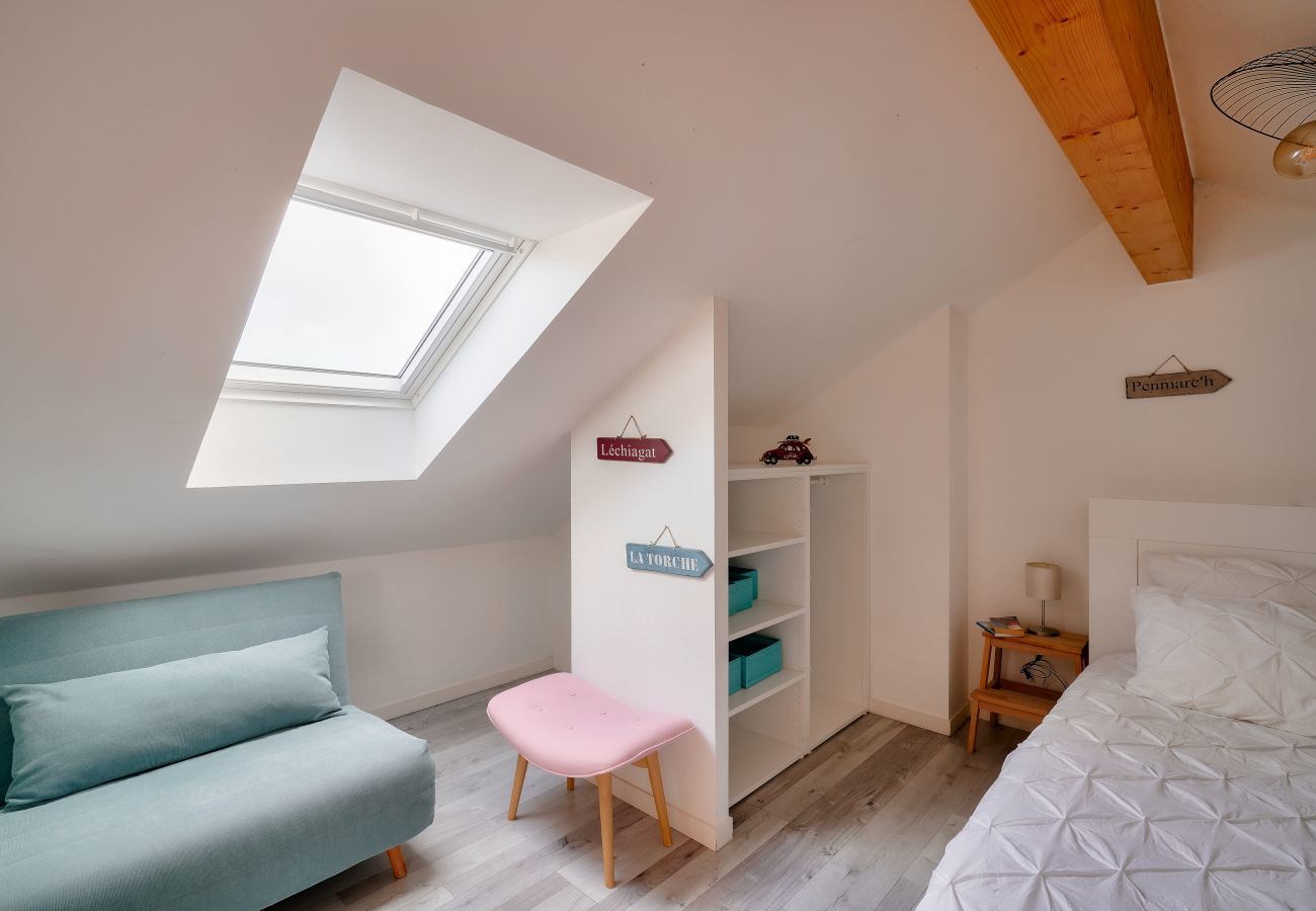 Ferienhaus in Penmarch - Duplex für 6 - 100m Strand von Pors Carn- Surf
