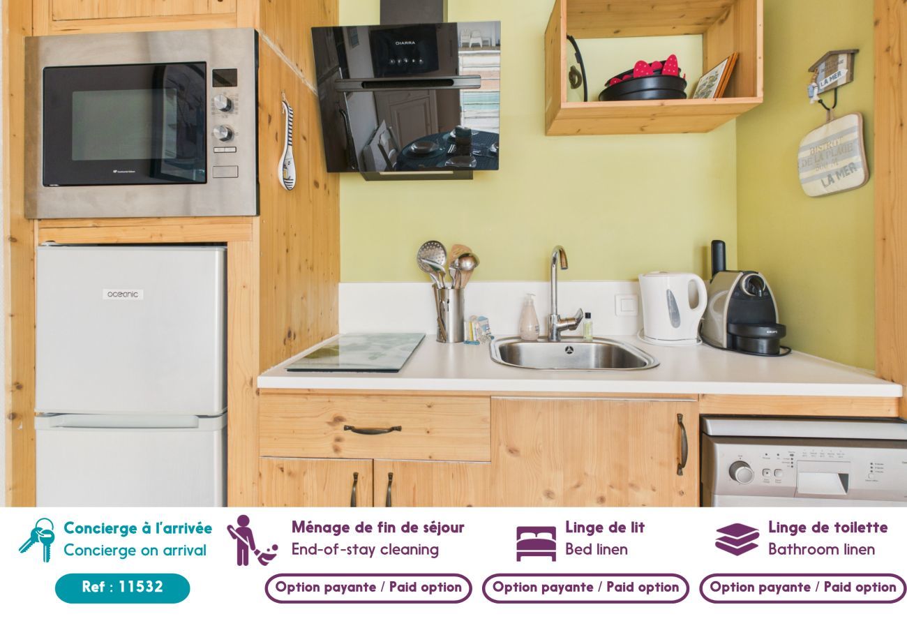 Ferienwohnung in Saint-Jean-de-Monts - 400m vom Strand, Wohnung mit Pool