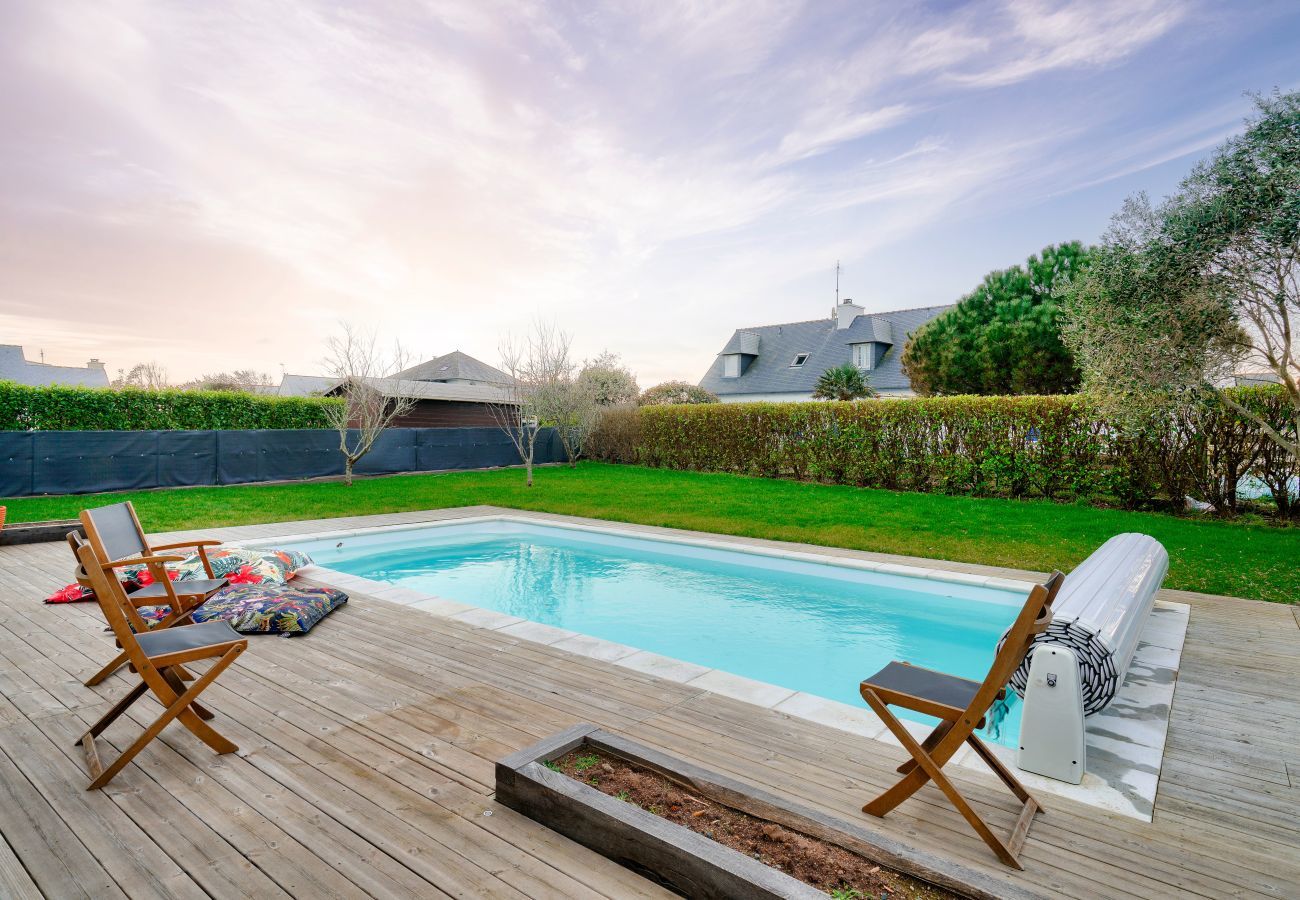 Ferienhaus in Plobannalec-Lesconil - Haus mit Pool für 8 - 500m zum Strand