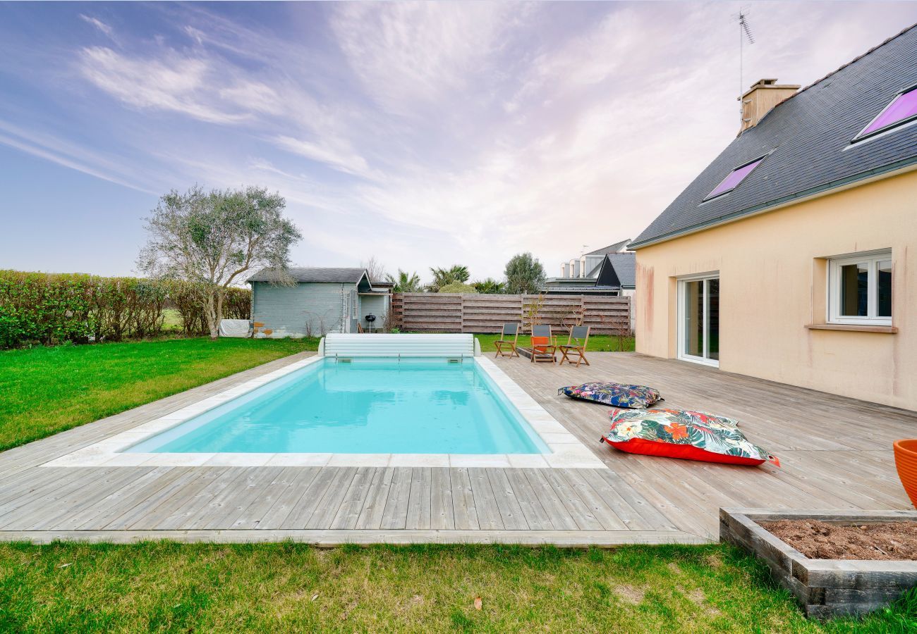 Ferienhaus in Plobannalec-Lesconil - Haus mit Pool für 8 - 500m zum Strand