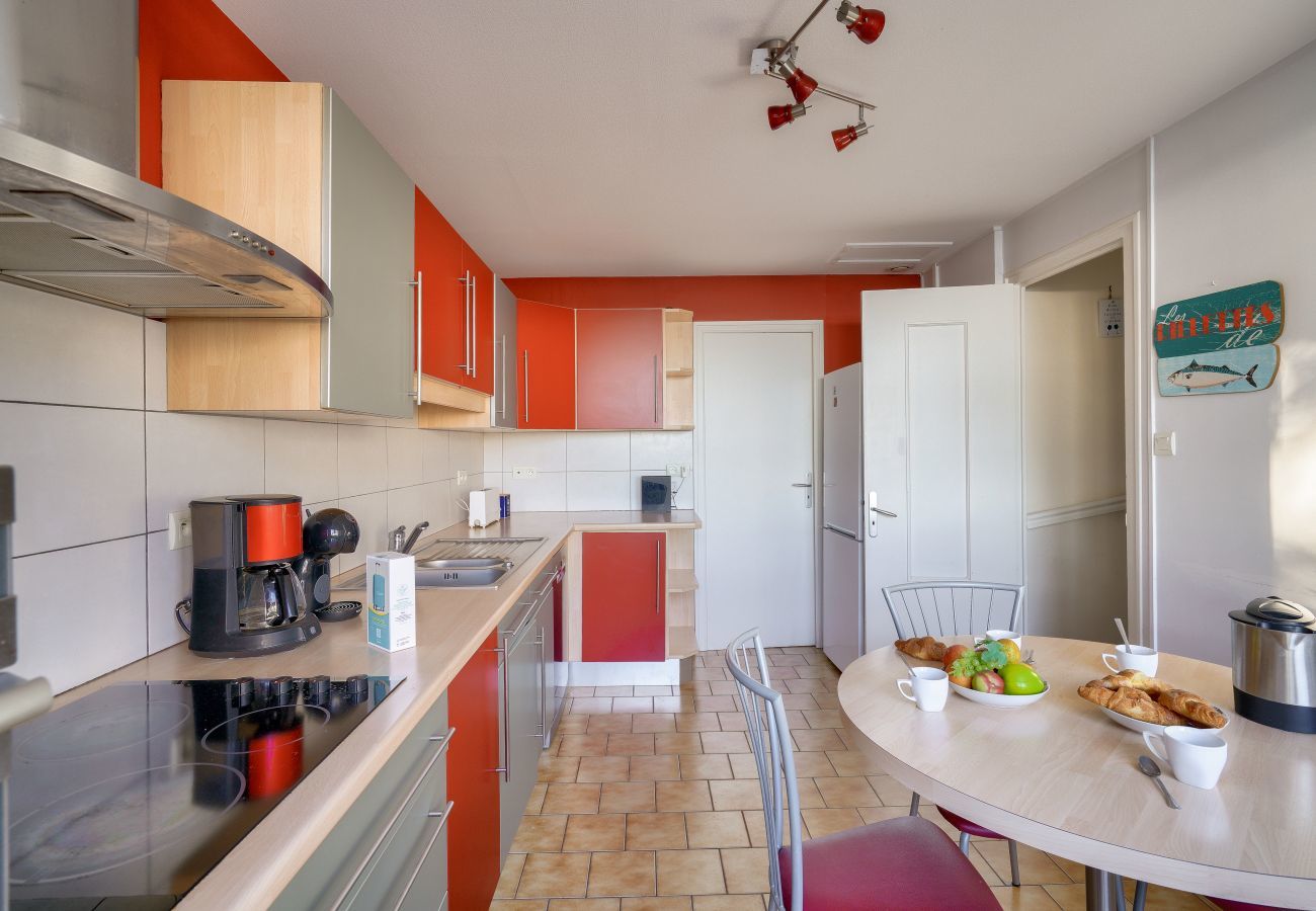 Ferienhaus in Plobannalec-Lesconil - Blick auf den Hafen - Haus für 10 mit Garten