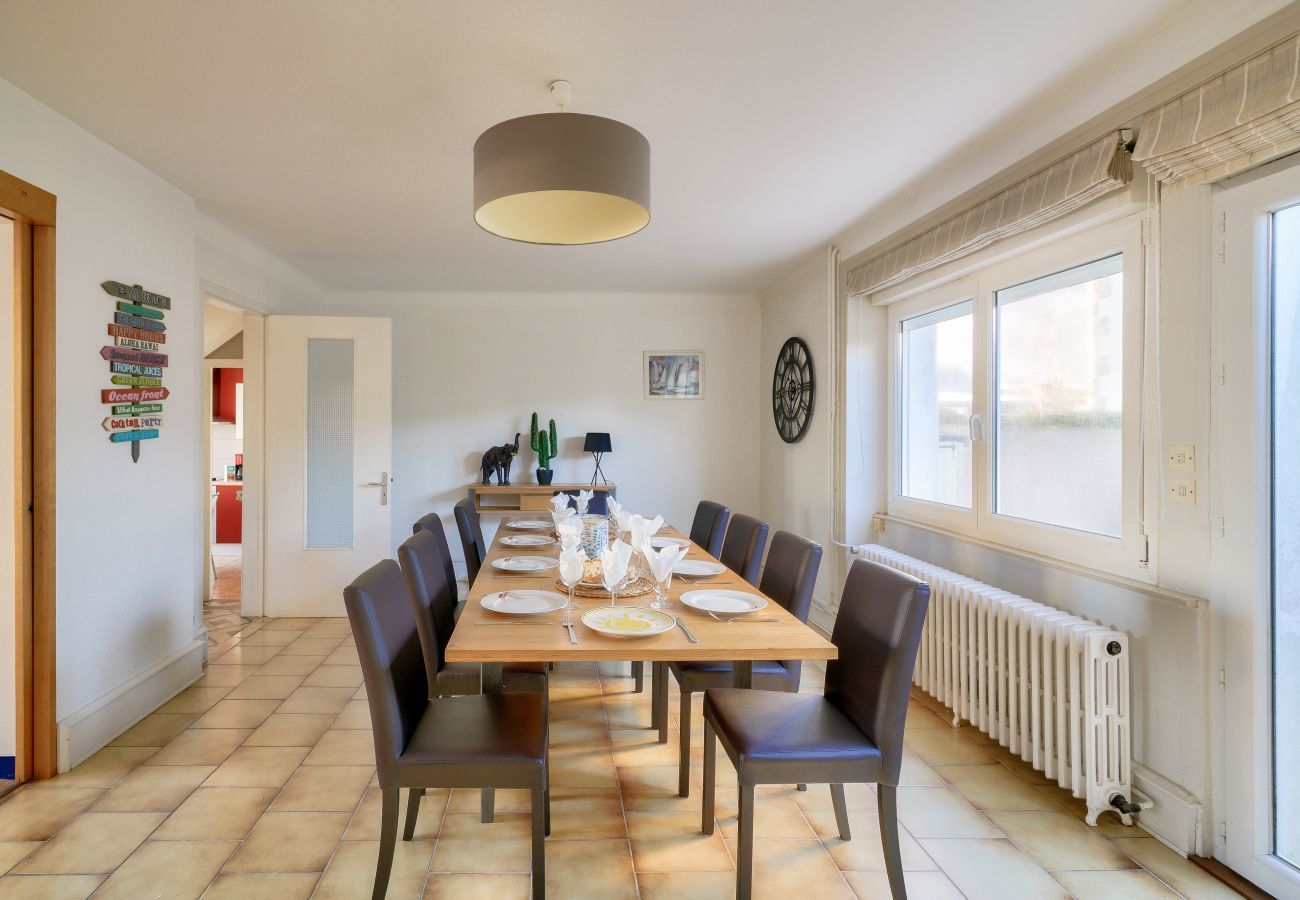 Ferienhaus in Plobannalec-Lesconil - Blick auf den Hafen - Haus für 10 mit Garten