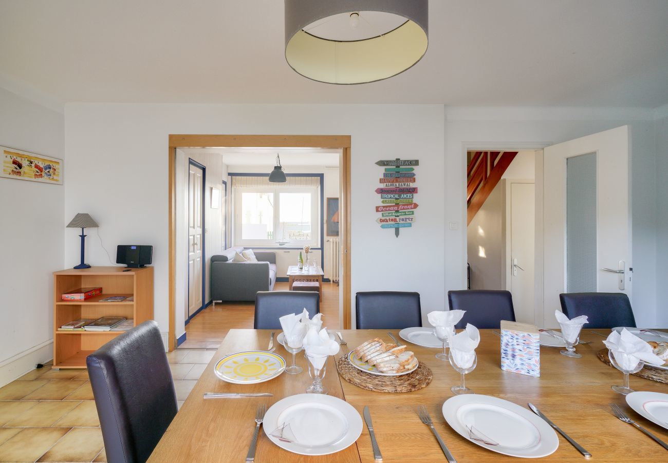 Ferienhaus in Plobannalec-Lesconil - Blick auf den Hafen - Haus für 10 mit Garten