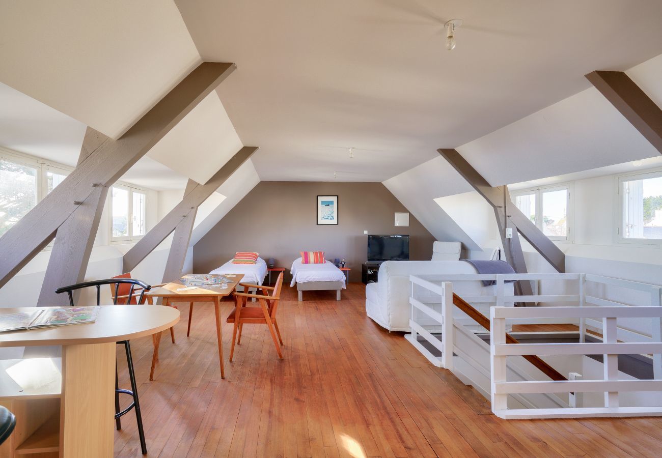 Ferienhaus in Plobannalec-Lesconil - Blick auf den Hafen - Haus für 10 mit Garten