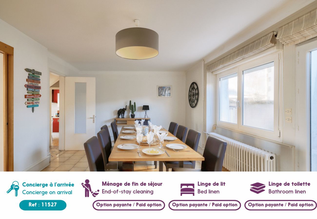 Ferienhaus in Plobannalec-Lesconil - Blick auf den Hafen - Haus für 10 mit Garten