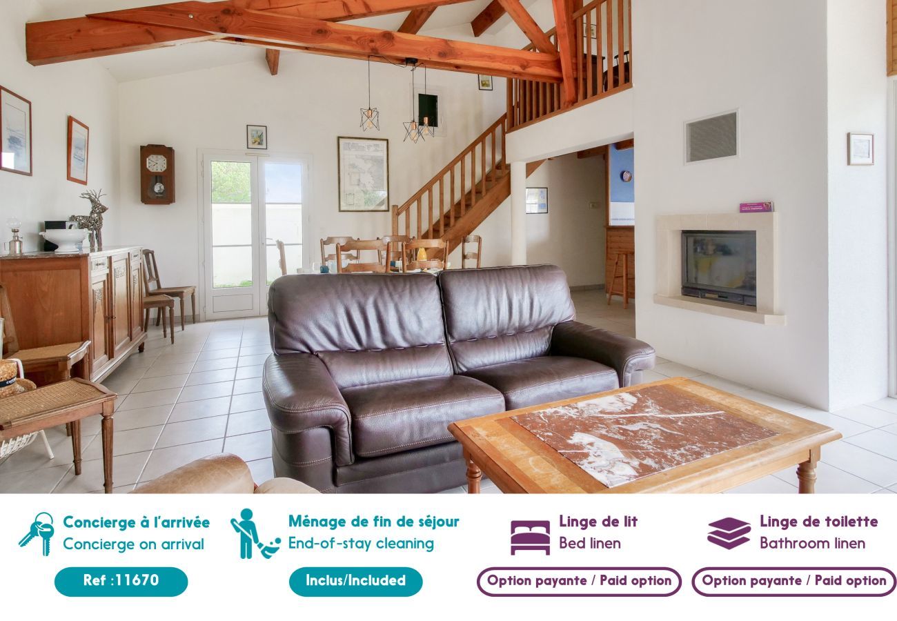 Ferienhaus in Les Portes-en-Ré - Les Portes en Ré, Haus mit Garten für 7