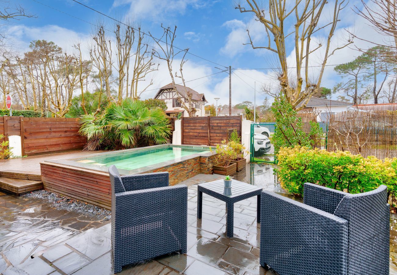 Ferienhaus in Andernos-les-Bains - 350m Strand von Le Betey- Haus für 9 mit Pool