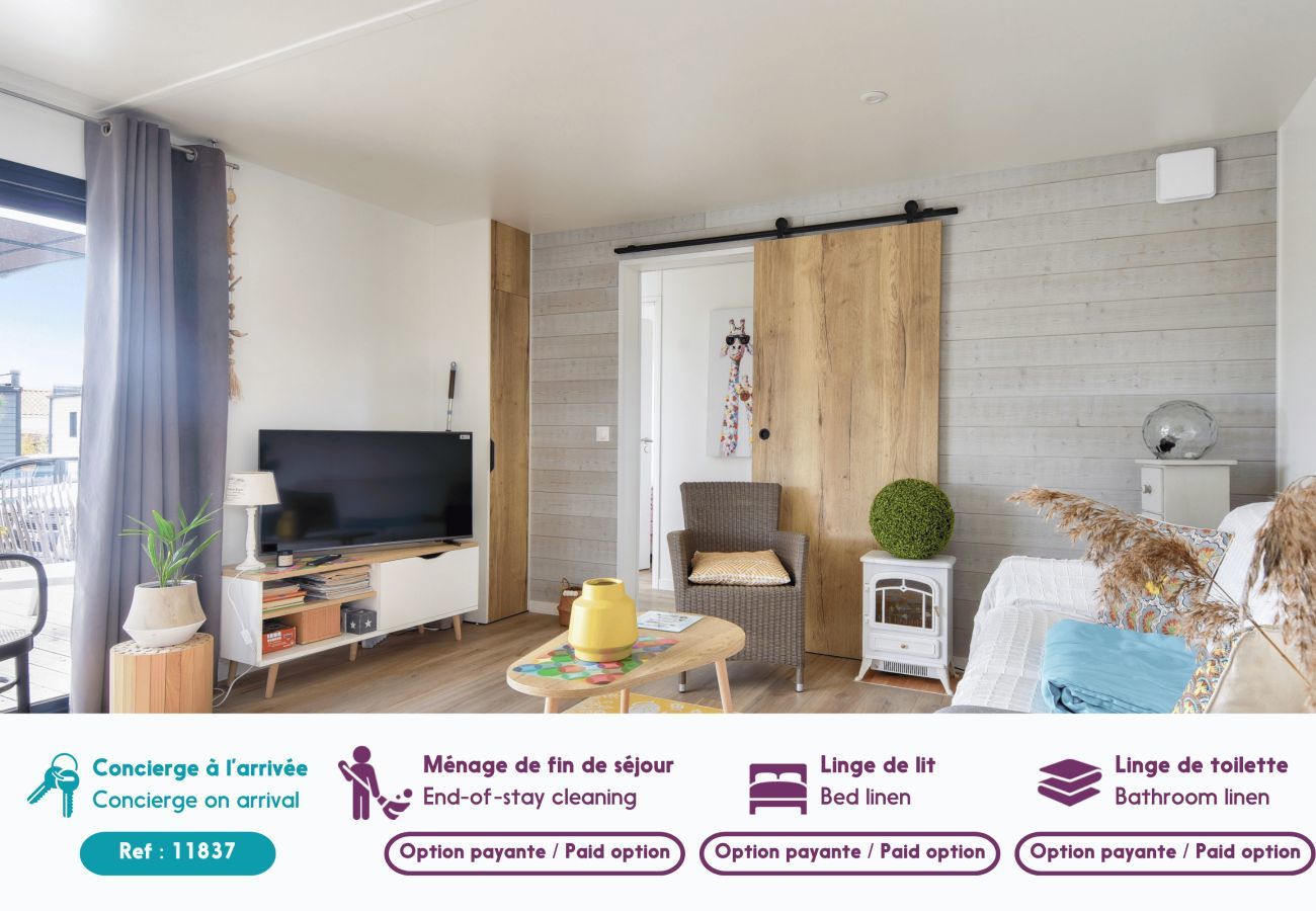 Chalet in Bretignolles-sur-Mer - Ruhiges Anwesen mit Pool - Chalet für 6