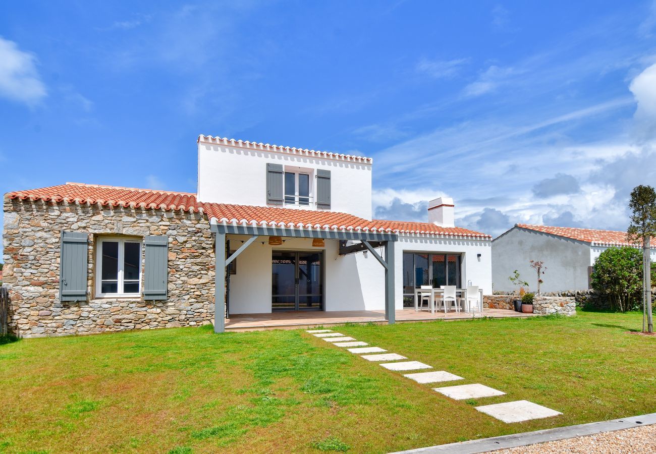 Ferienhaus in Noirmoutier-en-l´Ile - Neues Haus- 6 Erwachsene & 4 Kinder - 350m Strand