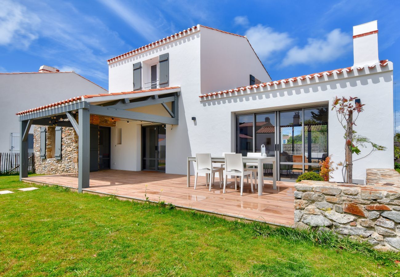 Ferienhaus in Noirmoutier-en-l´Ile - Neues Haus- 6 Erwachsene & 4 Kinder - 350m Strand